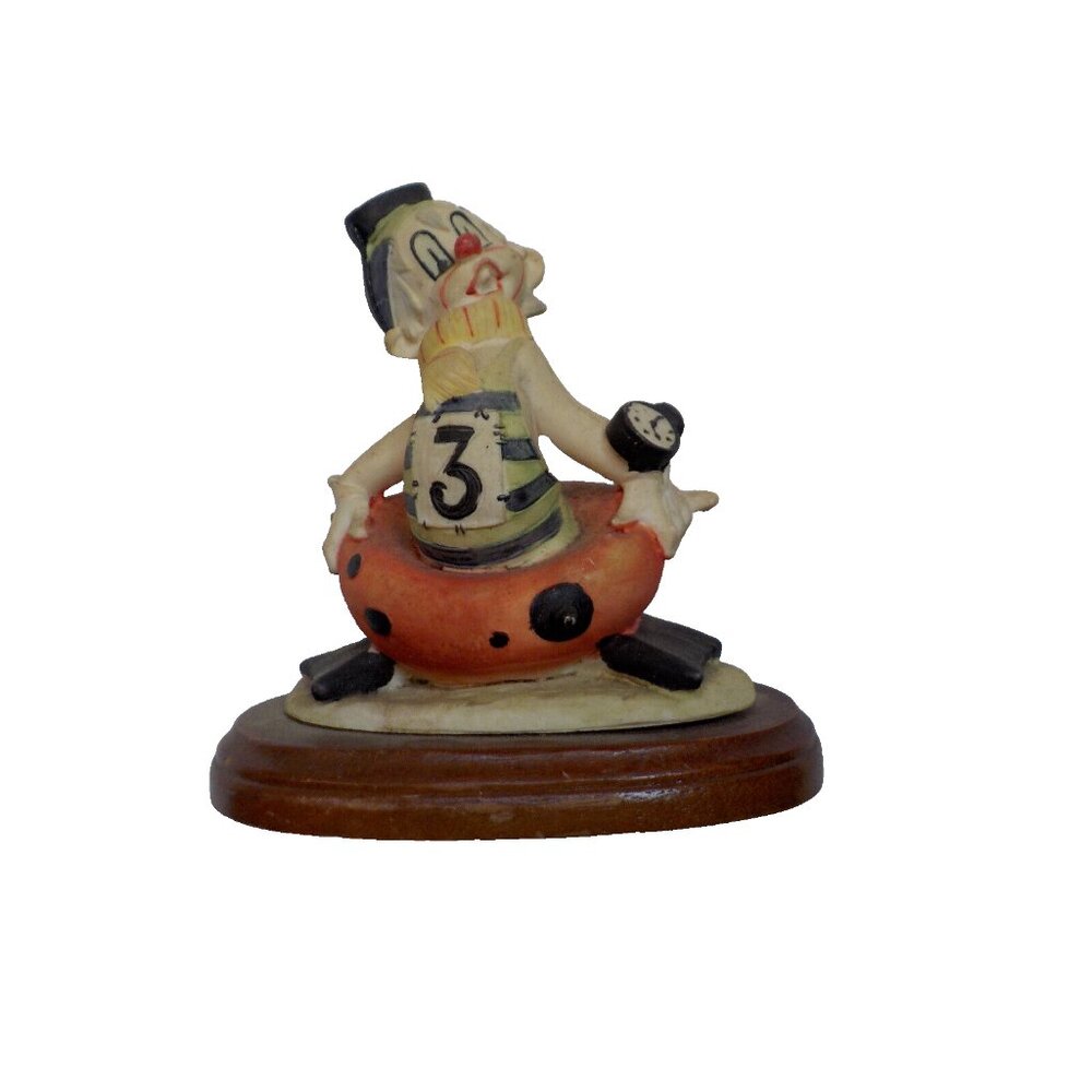 Vintage House of Zog Clown Swimmer #3 Figurine on Stand